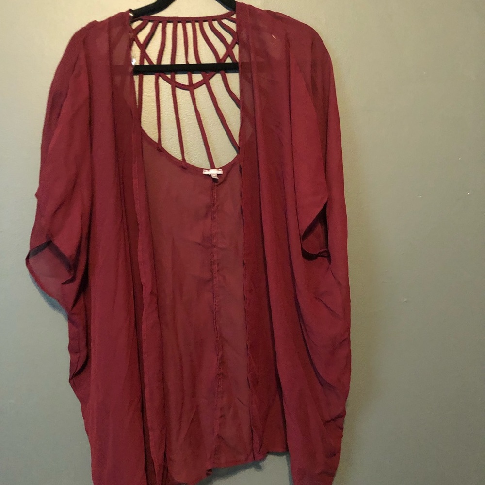 Maroon cutout coverup